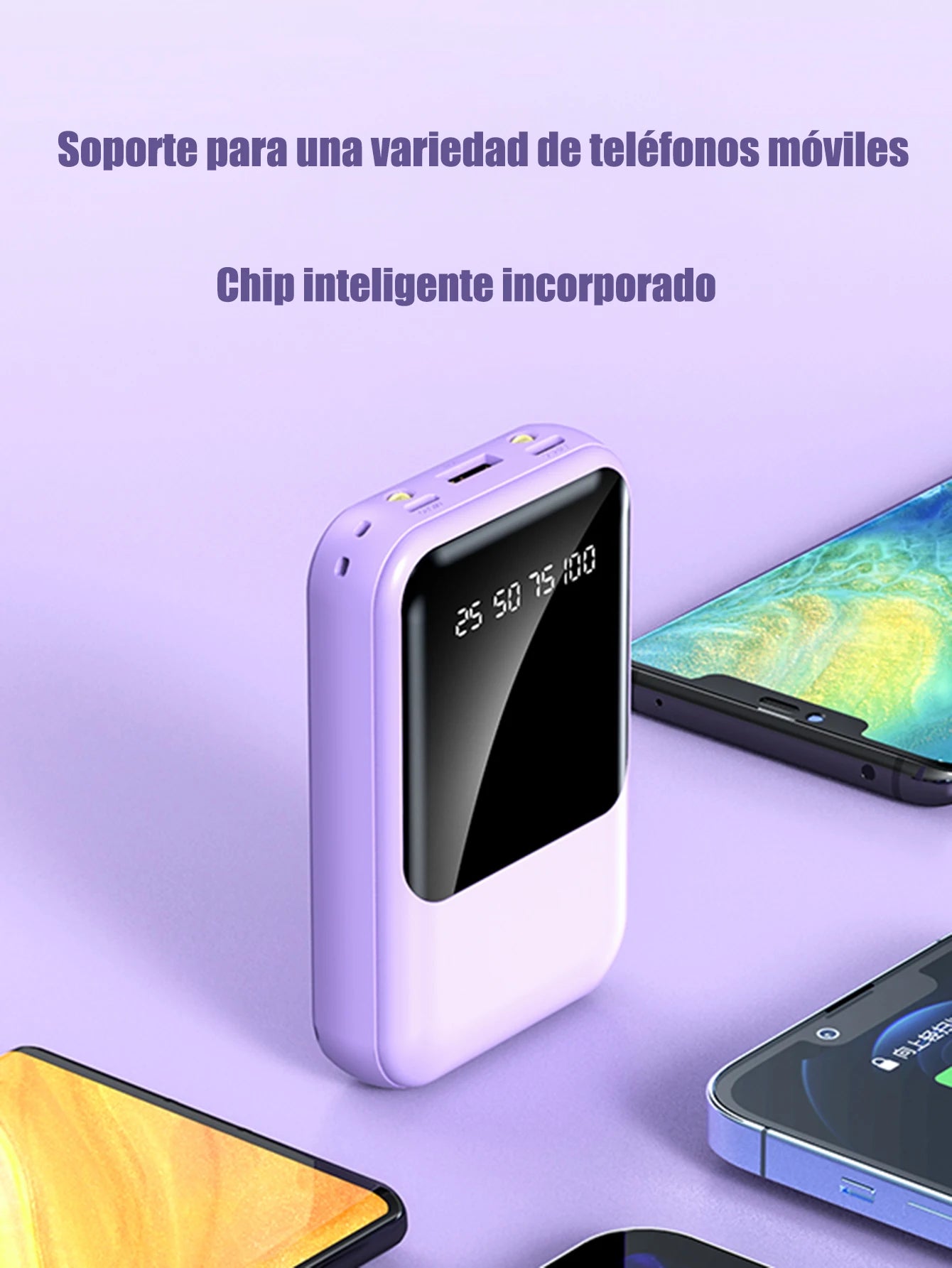 Power Bank Batería Portátil 20000mah YISEN Carga rápida Pantalla LED digital cargador portátil Con Luz LED