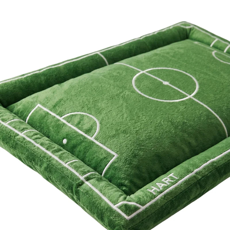 Cama de Perro Cuadrada Estilo Cancha de Fútbol Muebles para Perros y Gatos Diseño Moderno y Deportivo Ideal para Hoga