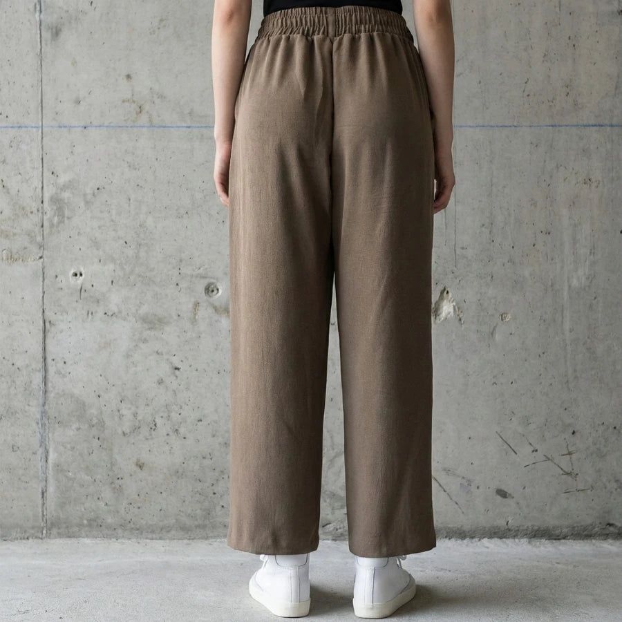 Pantalón de Lino "Easy Comfort": Estilo Holgado con Ajuste de Cordón (Color al Azar)