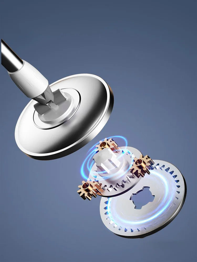 Trapeador mágico 360° spin mop: Limpieza profunda sin esfuerzo.