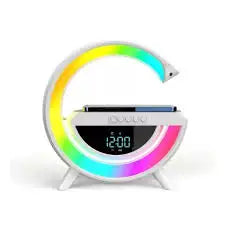 Lámpara Inteligente con Carga Inalámbrica 15W – Altavoz Bluetooth, Reloj y Luz Nocturna