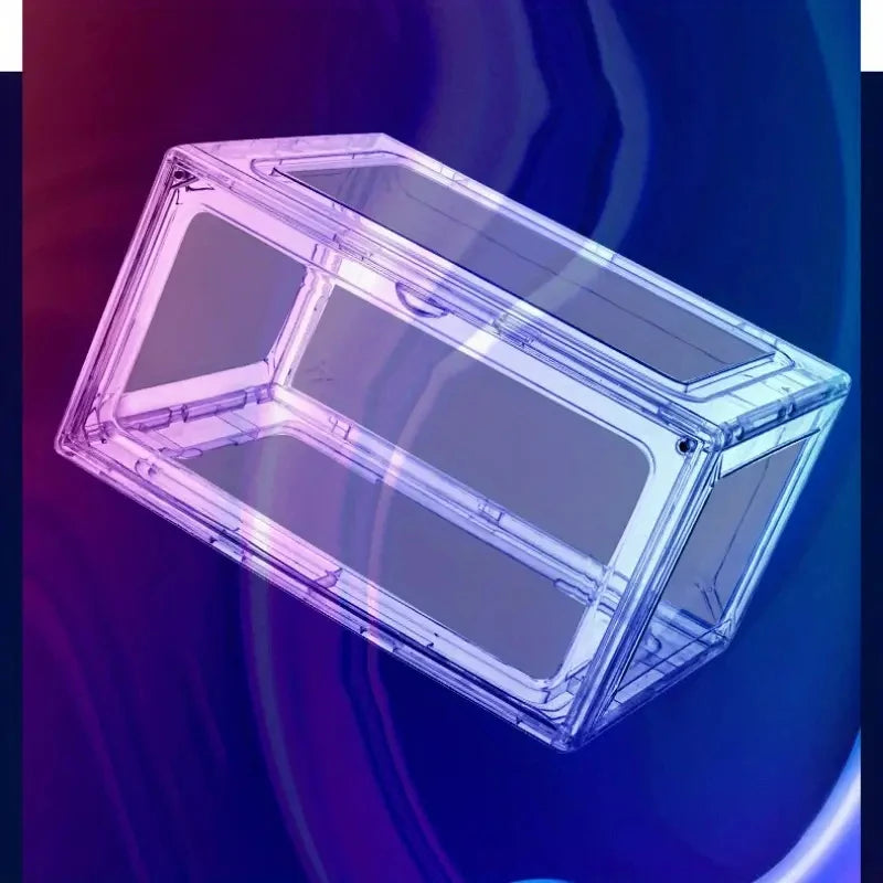 Caja de almacenamiento de zapatos transparente apilable de 1 pieza - Bolsa de almacenamiento de caja de zapatos de acrílico con caída frontal, caja de zapatos gruesa y resistente para guardar zapatos, bolsos, sombreros