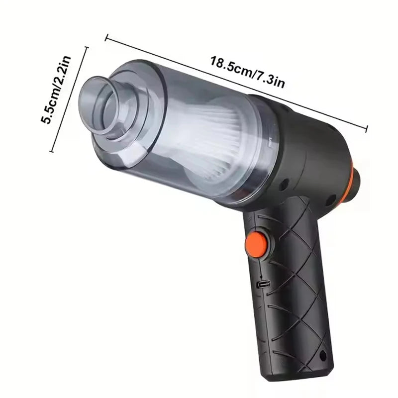Aspirador de coche inalámbrico de 120W, aspirador portátil de mano inalámbrico para polvo, aspirador de alta potencia para el hogar, la Oficina y el coche