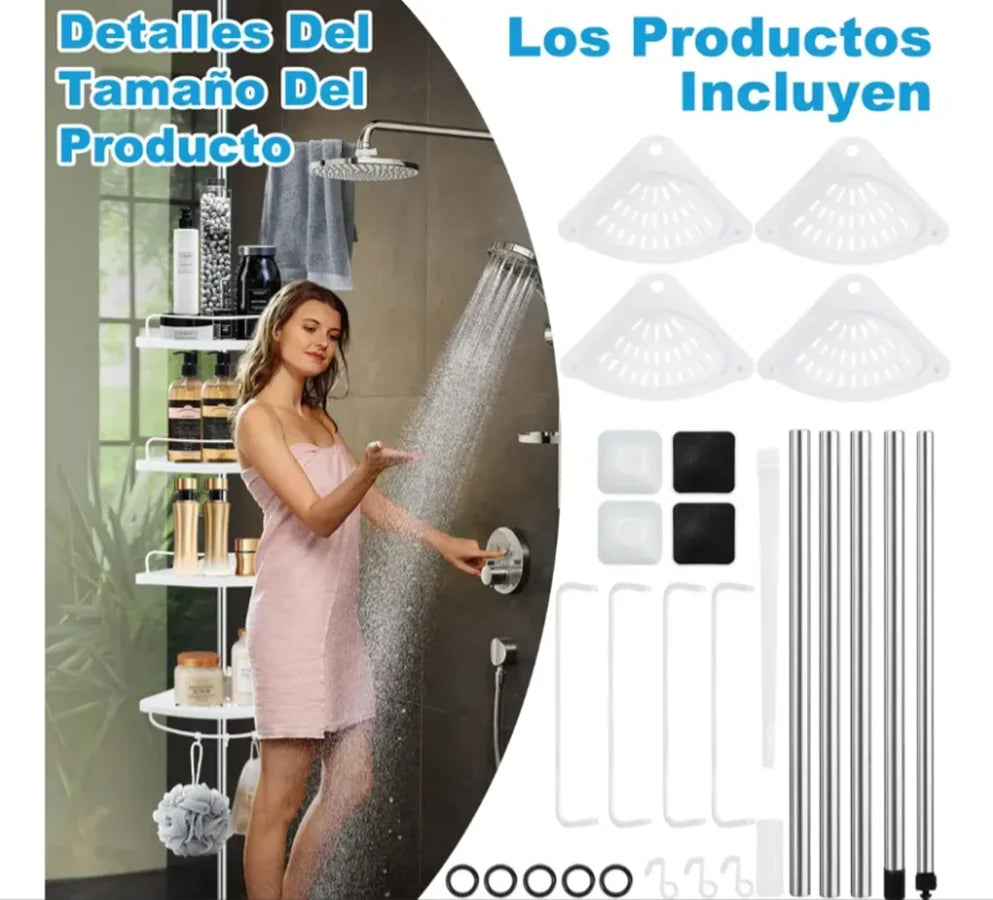rack de baño esquinero