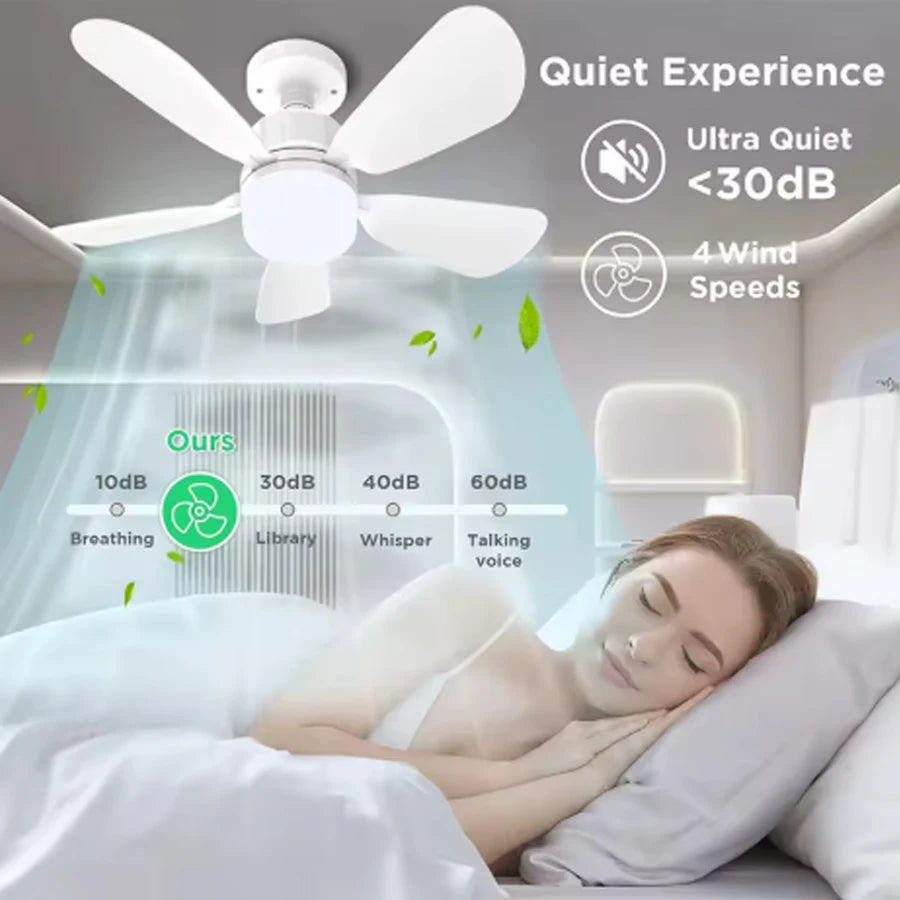 Ventilador de techo atornillado con casquillo de luz, ventilador de techo remoto con luz, 3 velocidades regulables para dormitorio, cocina, sala de estar