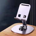 Soporte de teléfono móvil de escritorio metálico giratorio de 360° soporte de teléfono móvil de escritorio ajustable