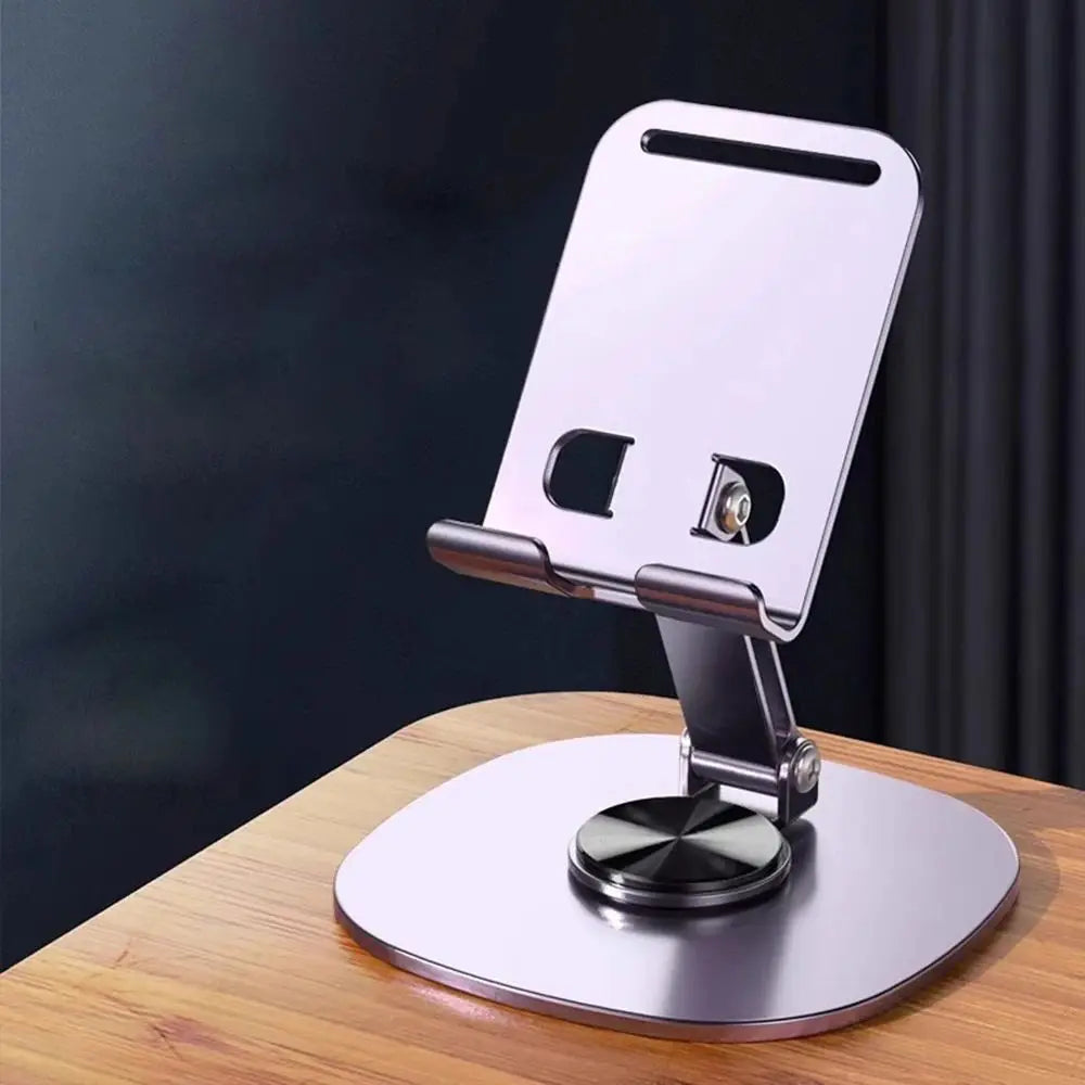 Soporte de teléfono móvil de escritorio metálico giratorio de 360° soporte de teléfono móvil de escritorio ajustable