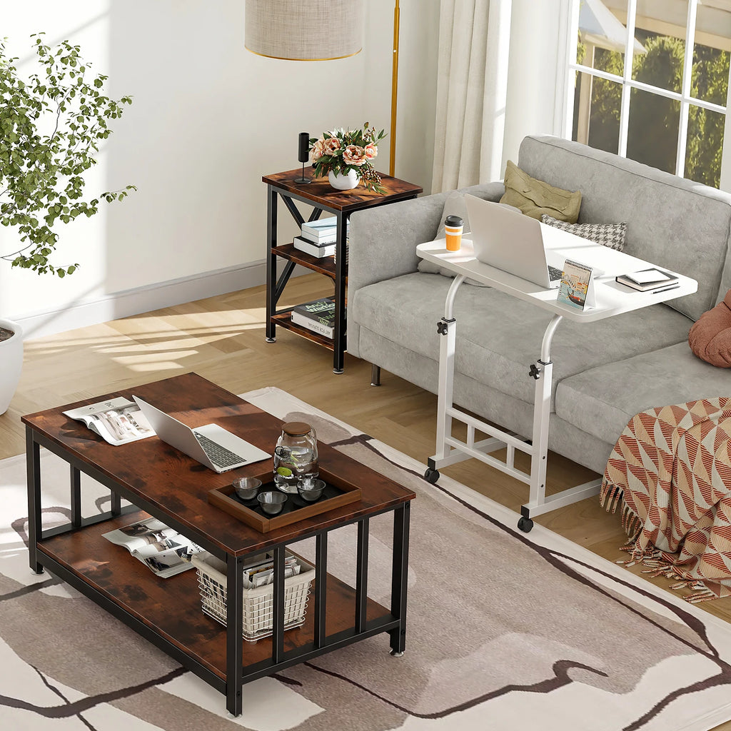 Mesas Laterales Con Ruedas Soportes Para Laptops Con Ruedas Y De Altura Ajustable,60x40x90cm Mesas De Reunión,mesas Laterales,ajustable Escritorio Mesas Para Jardin Altura Ajustable Mesa Laterales Escritorio