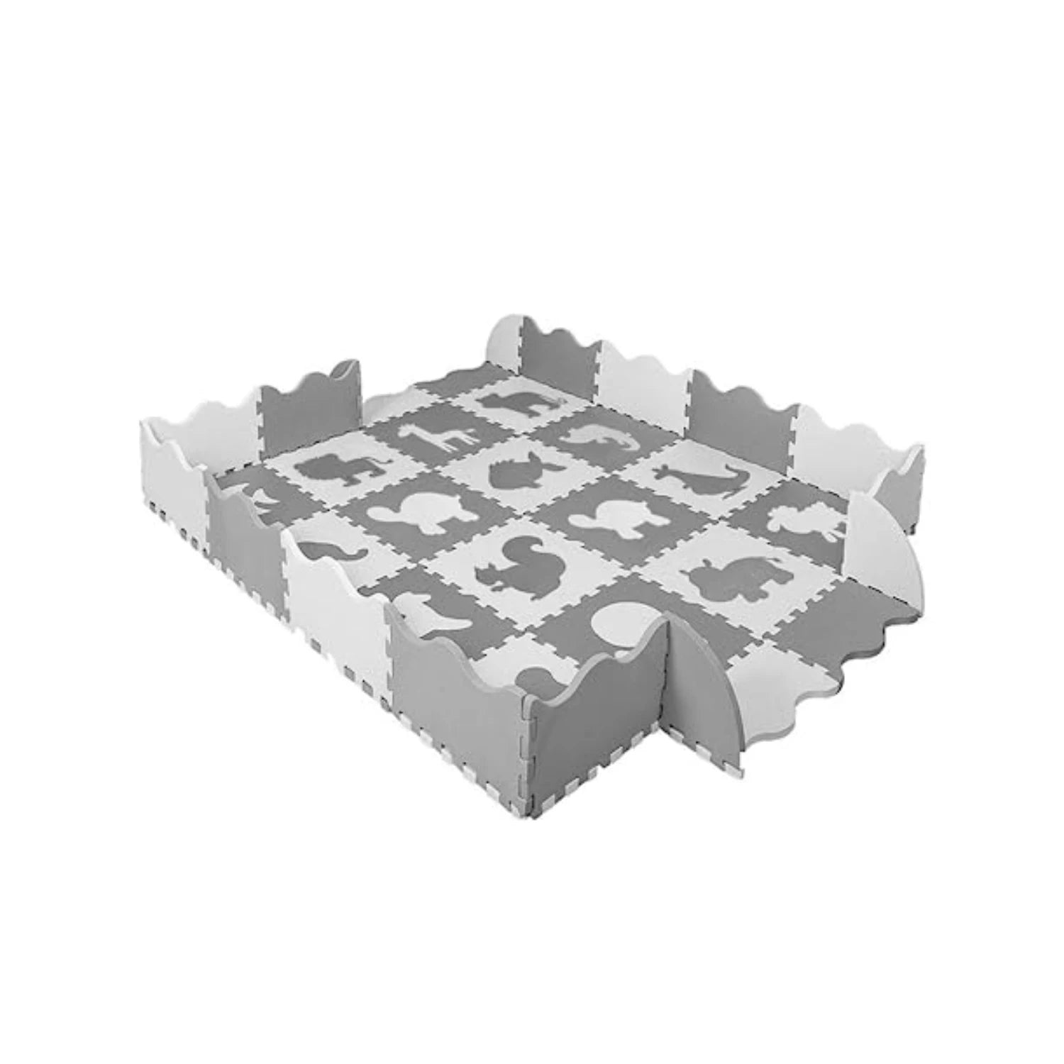 Bluelander Tapete para Bebe, Tipo Rompecabezas de Juegos para Bebés, Foamy, Espuma Sólida, Piso de Foamy de 1.3 x 1.3 m, 1 cm de Grosor, Set 36 Piezas
