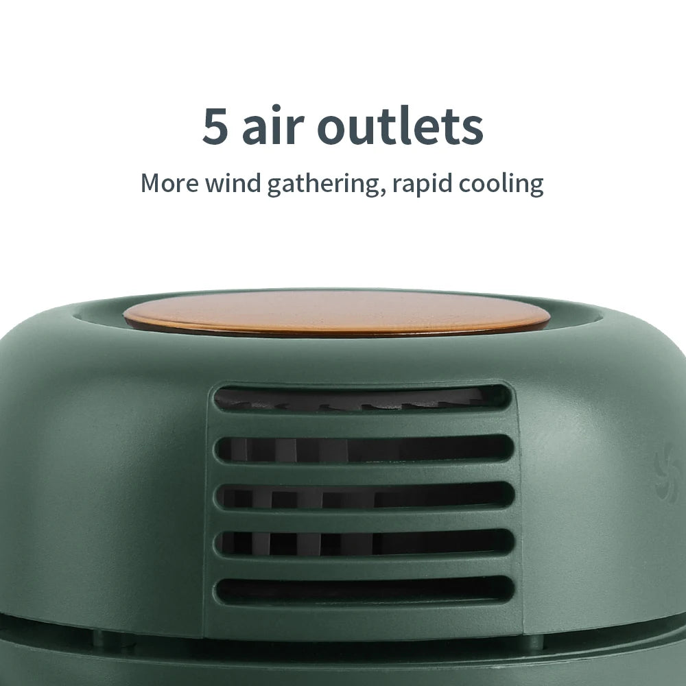 Nuevo ventilador portátil mini para exteriores, ajustable a 3 velocidades, pequeño, con clip, sin aspas, eléctrico, para cintura o camisa, ideal para deportes al aire libre y gimnasio.