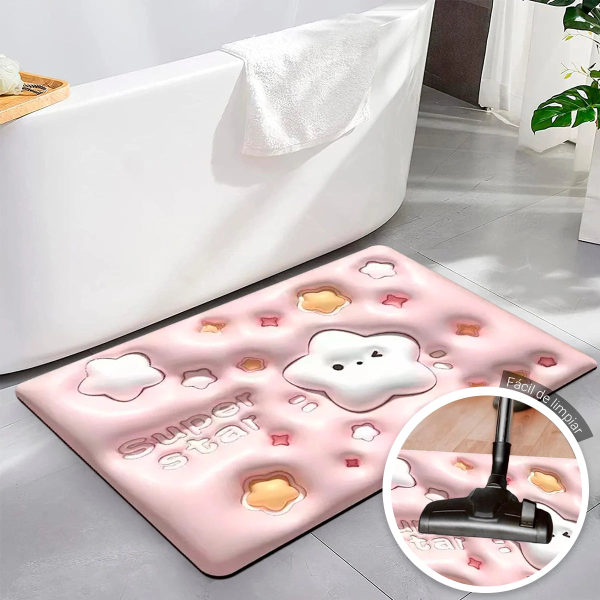 Tapete Baño Shendy Vendy  Suave Alfombra Baño Absorbente Antiderrapante Varios Modelos