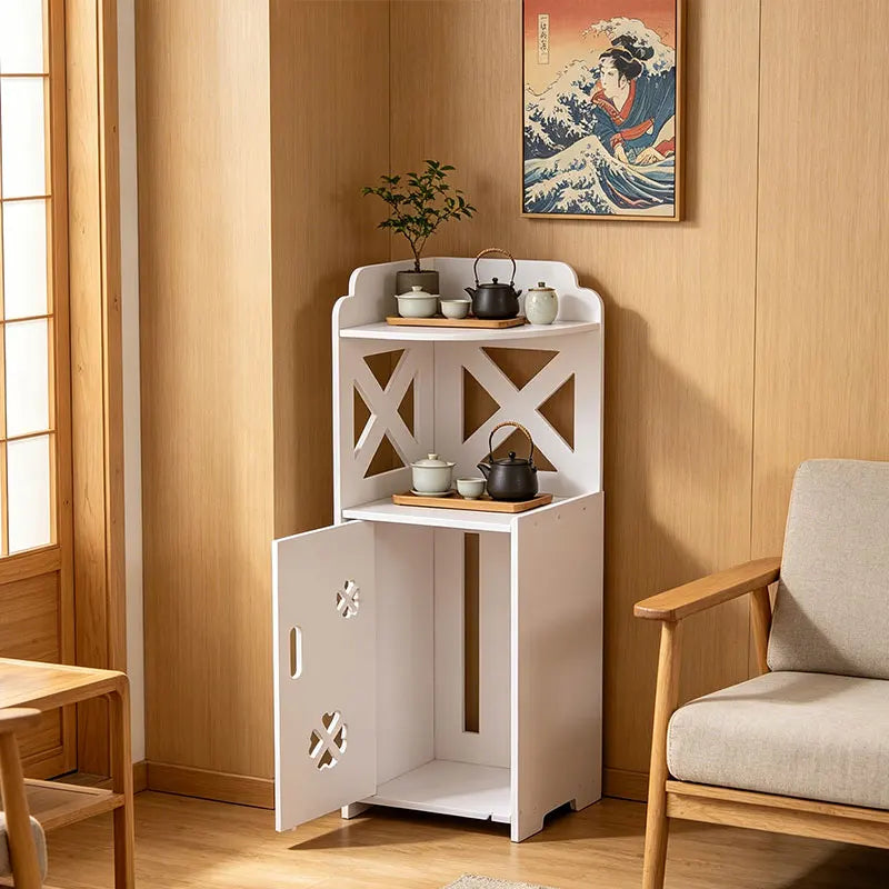 Estante de esquina independiente, estante de almacenamiento de baño independiente, estante de almacenamiento de baño de madera blanca, ahorro de espacio, gabinete de almacenamiento de baño estrecho, adecuado para espac
