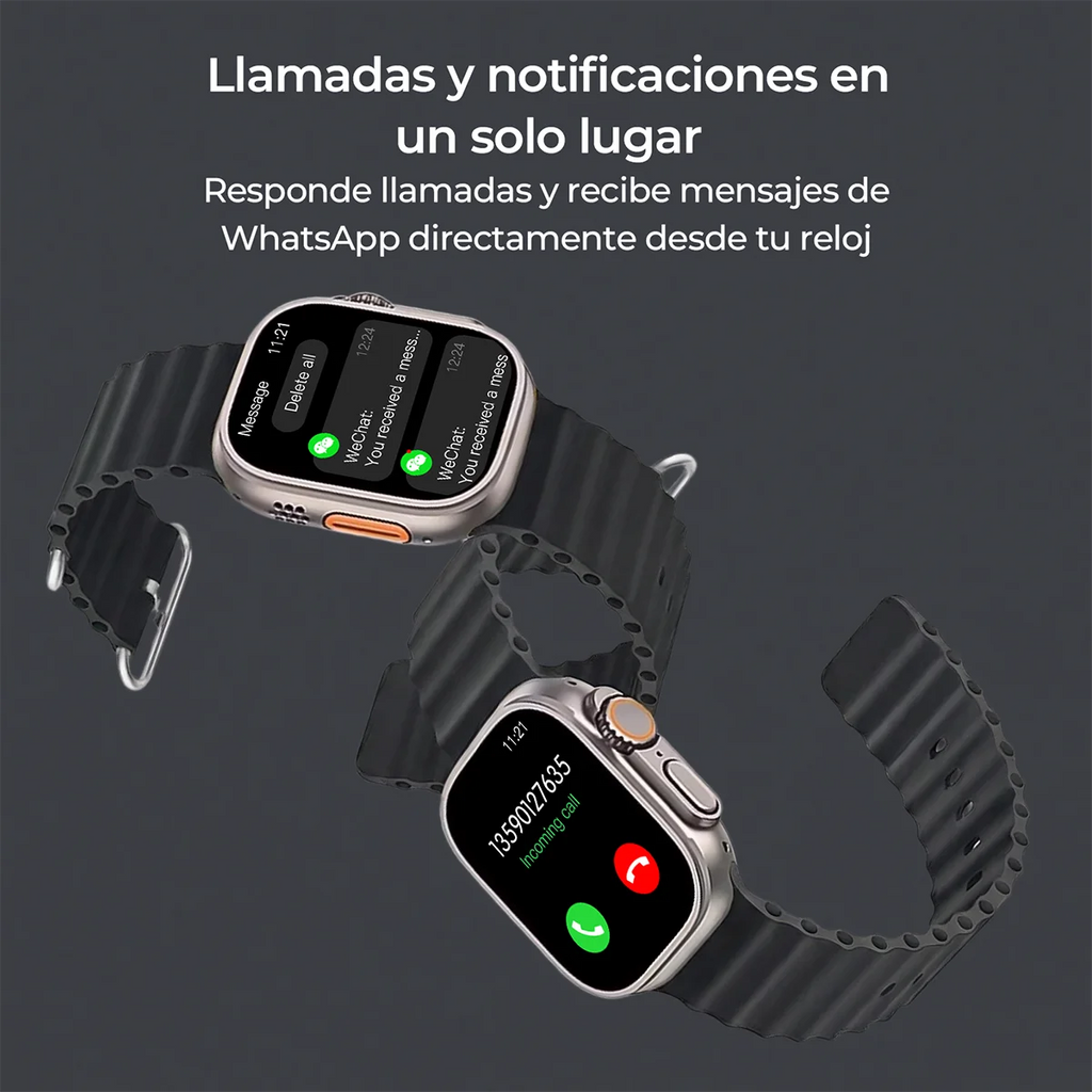 WOOX Reloj Inteligente para Hombres y Mujeres, Smartwatch Reloj Fitness con Pantalla Táctil Completa de 2.01" con Monitor de Ritmo/Sueño/Estrés, Smartwatch Silicon Correa Agua  para Android e iOS