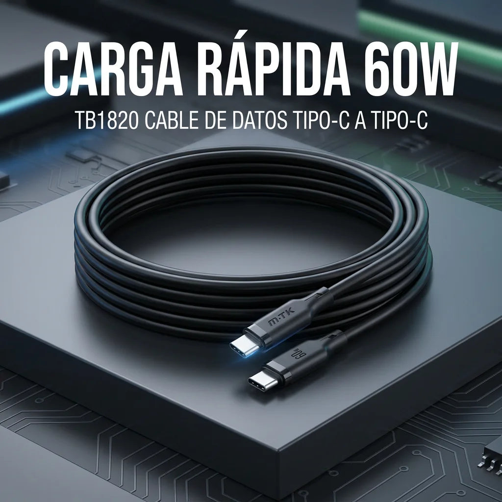 60W Cable USB C 1M Carga Rápida Trenzado – Compatible con iPhone 16/15, Galaxy S24/S23, Pixel, MacBook Air/Pro, iPad Pro, CarPlay, Android Auto (Blanco/Nergo)