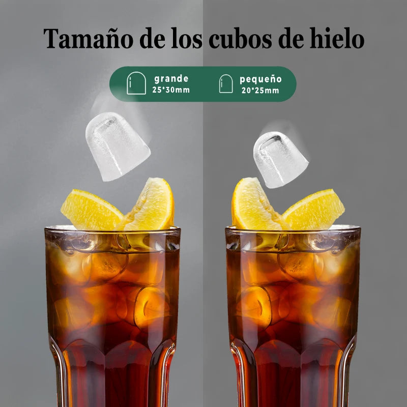 Máquina de hielo automática hogar, 6min/9pz, mudo, multifuncional, acero inoxidable