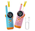 2 Radios Walkie Talkie Lab.G Para Niños, Recargable+pantalla Lcd Azul y Rosa