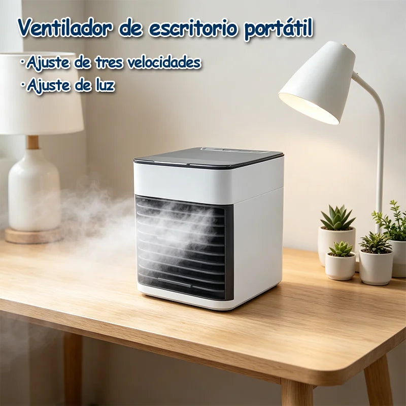 Enfriador de Aire Portátil, Ventilador con Depósito de Agua, para Hogar y Viajes