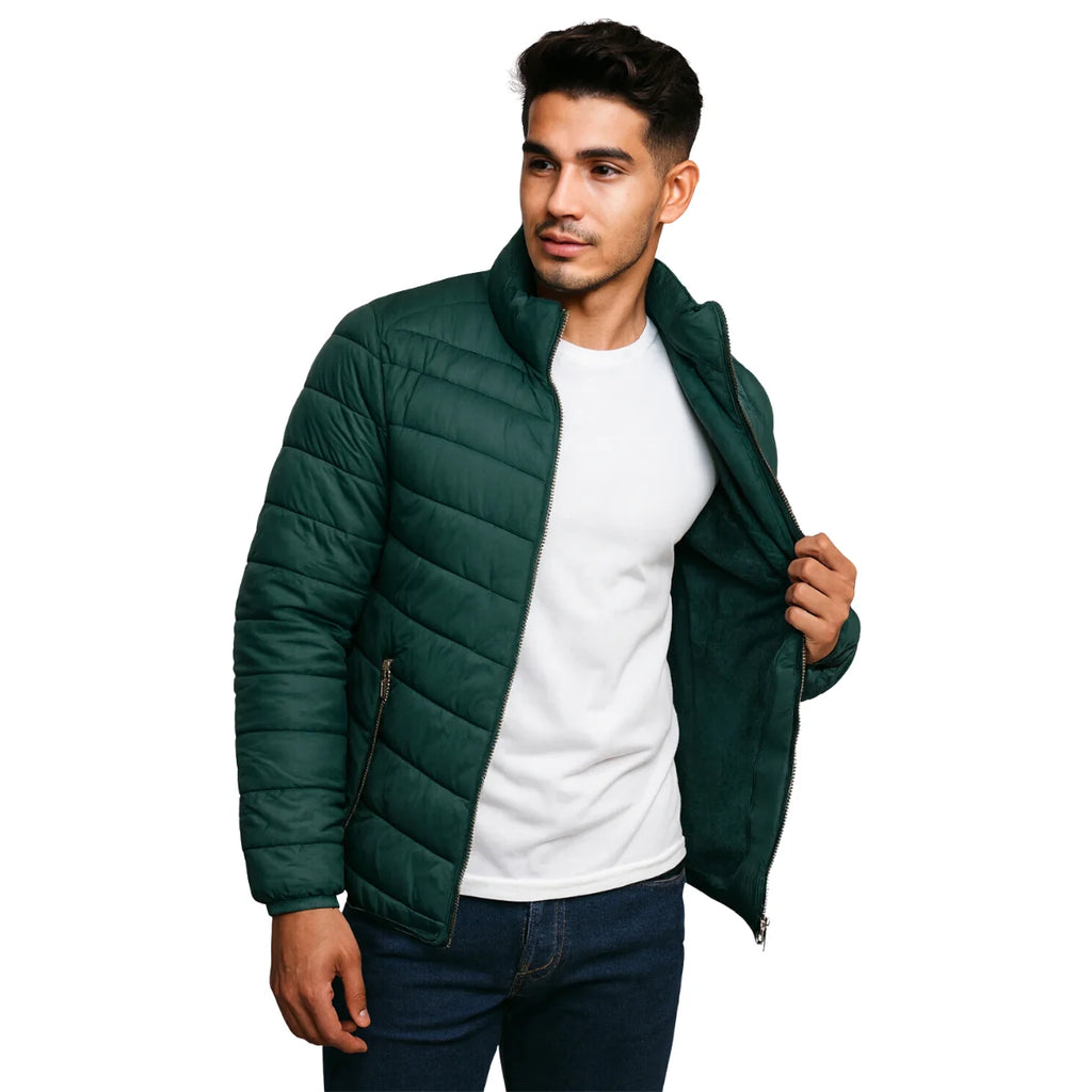 Chamarra Acolchada para Caballero, Temporada de lluvia o viento, Moda Casual y con Estilo para Caballero, Térmica y muy Cómoda