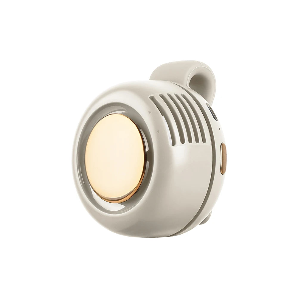 Nuevo ventilador portátil mini para exteriores, ajustable a 3 velocidades, pequeño, con clip, sin aspas, eléctrico, para cintura o camisa, ideal para deportes al aire libre y gimnasio.