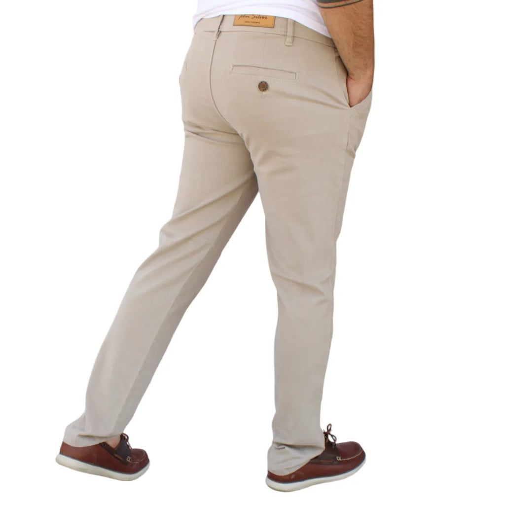 Pantalón Recto de Gabardina Stretch John Silver Jeans