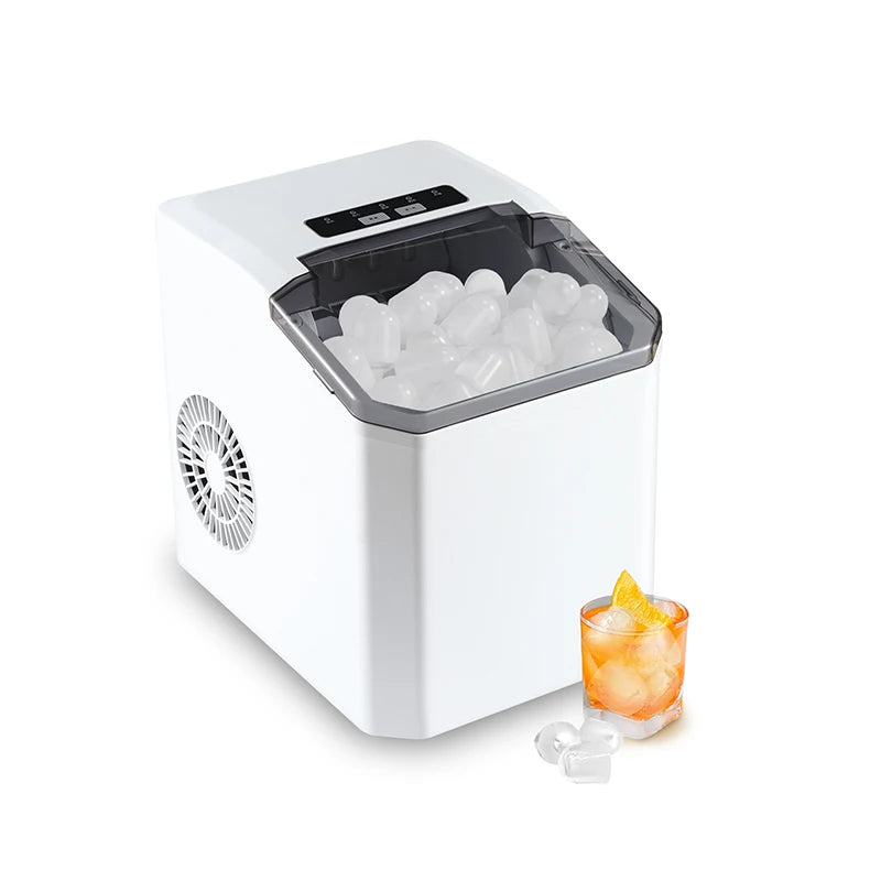 Máquina de hielo automática hogar, 6min/9pz, mudo, multifuncional, acero inoxidable
