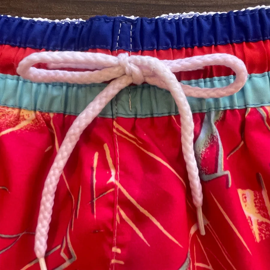 Short Playero Deportivo para Dama - Diseño Tropical Estampado - Talla Reducida