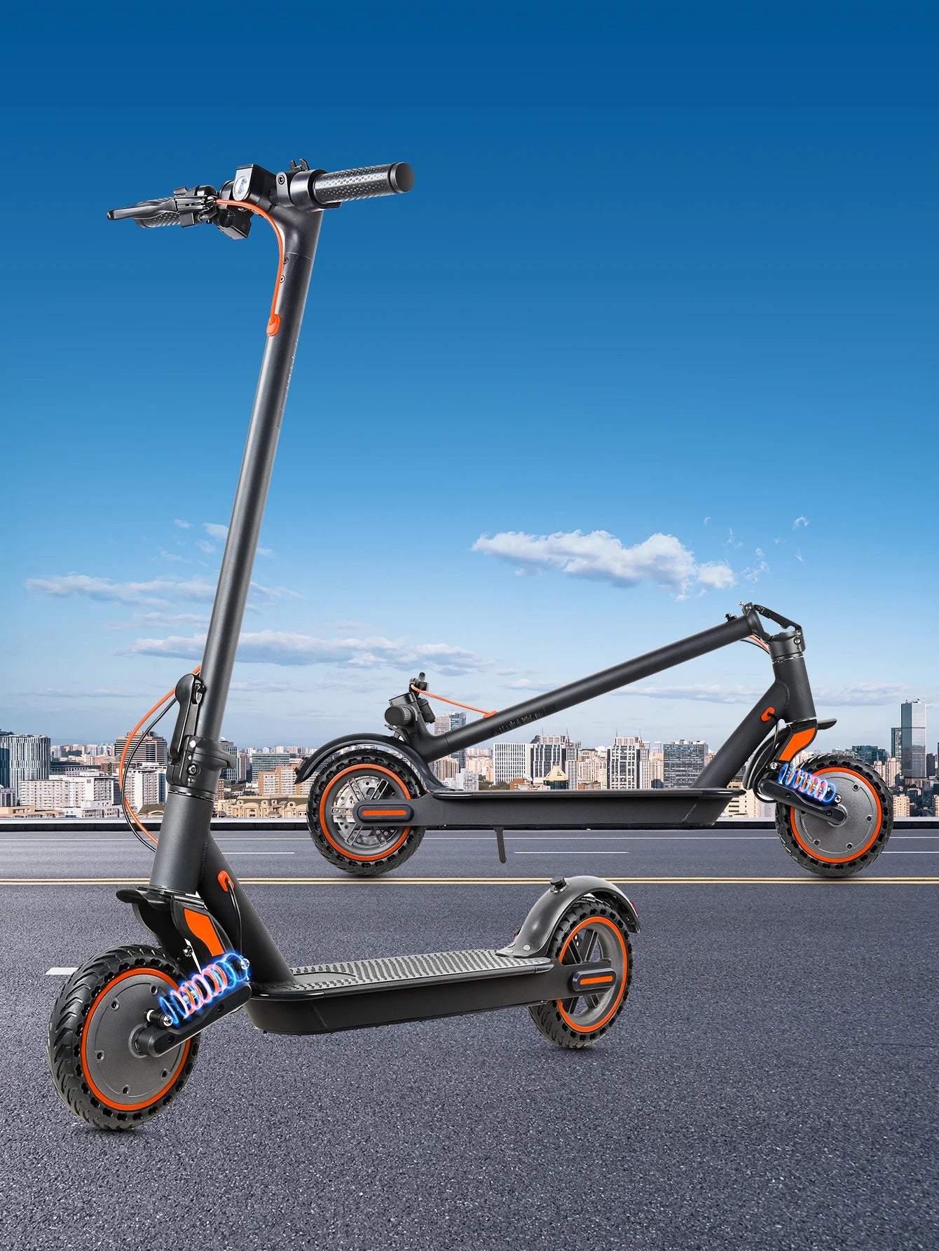 Patinete eléctrico plegable de 10.4AH con aplicación inteligente, hasta 30KM/H, con absorción de impactos, marca Mankeel, para adultos.