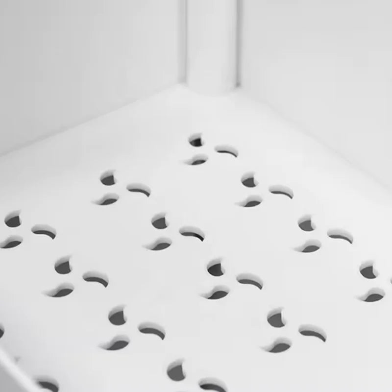 Carrito Esquinero Organizador 4 Niveles, Estante de Almacenamiento con Ruedas 360°, Estante Multiusos para Baño Cocina Hogar, Gran Capacidad Ahorrador de Espaque Resistente