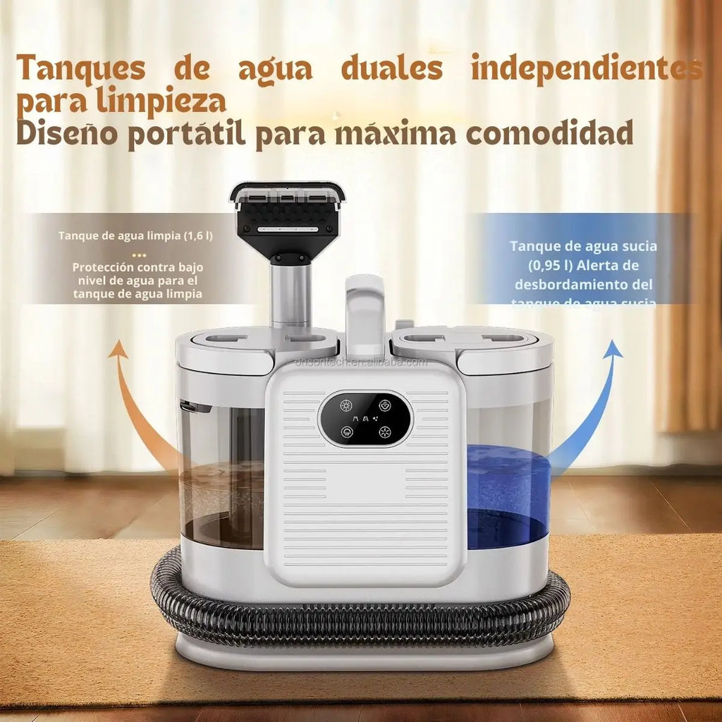 Máquina de Limpieza A Vapor 1650W Potente y Compacta Ideal Para Sofás y Alfombras