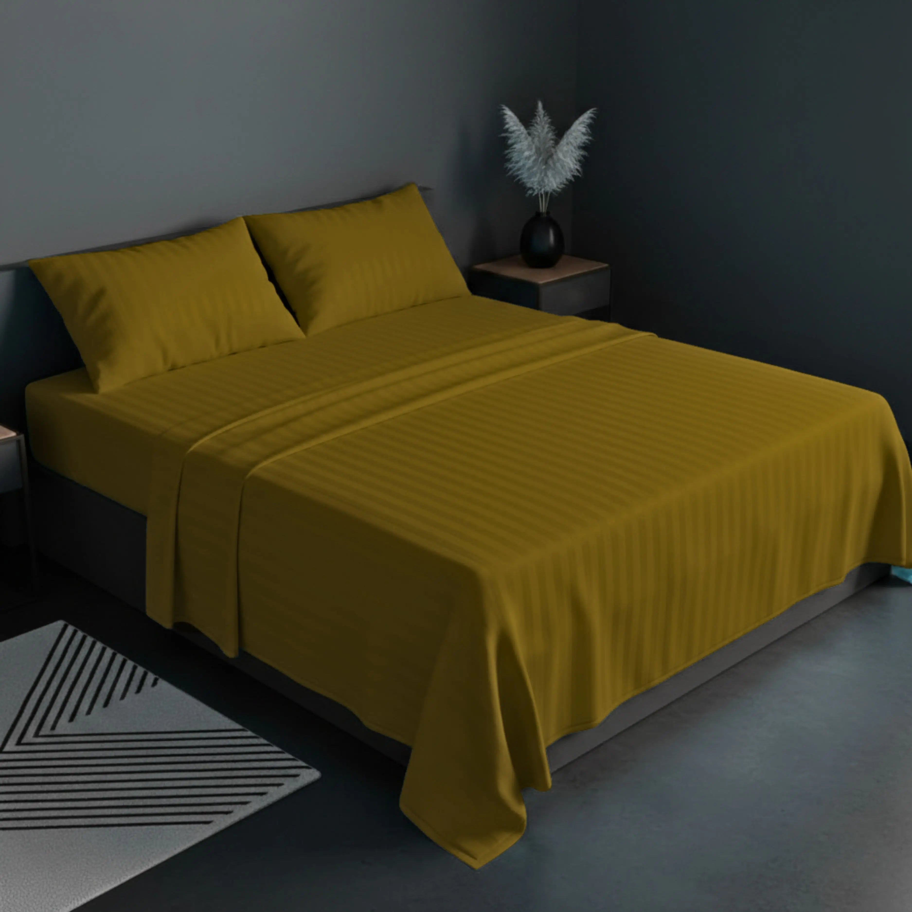 Juego de Sabanas para Cama, Sabana Bajera, Sabana Plana y Funda de Almohada, Cajon Amplio, 2800 Hilos, Premium Egipcian, Sábana Embosada,Tamaño Individual, Matrimonial, Queen y King Size