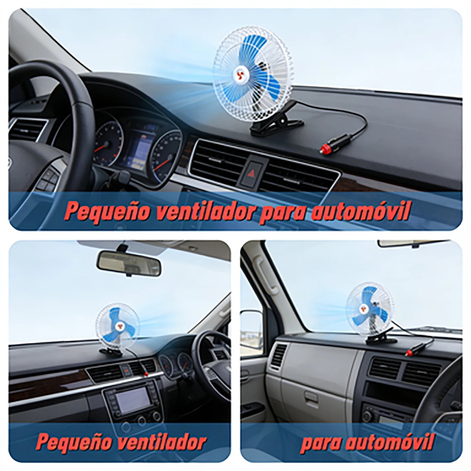 Ventilador de aire para automóviles de verano, bajo ruido, modelo compacto, para coches pequeños y camiones