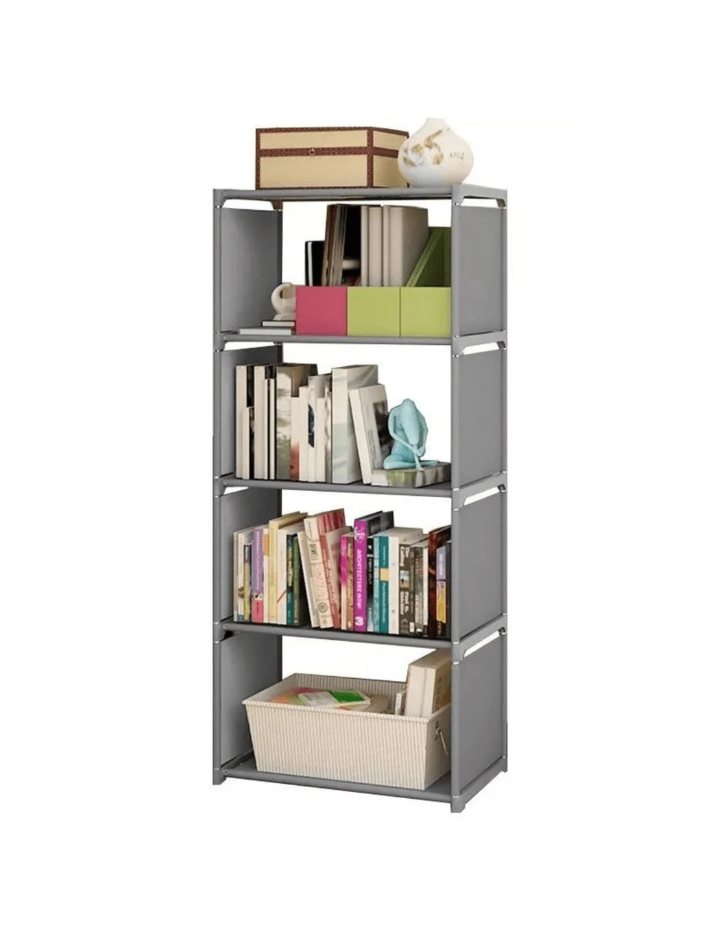 Librero Y Mueble Organizador Estante Para Libros 4 Cubos