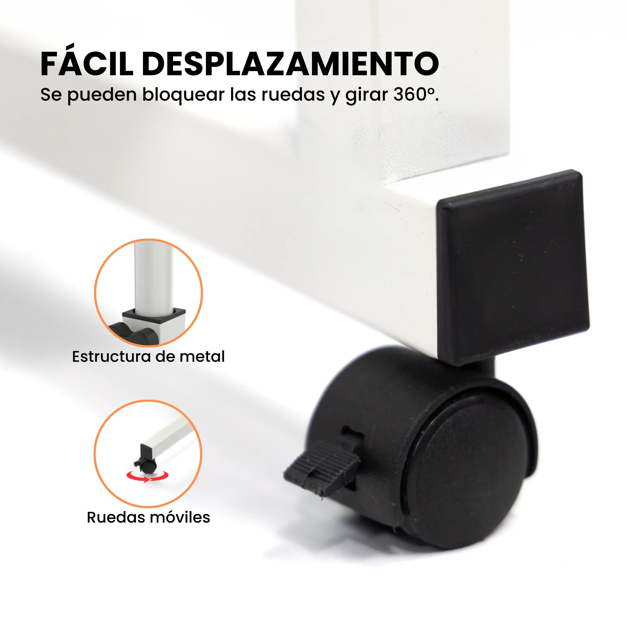 Escritorio Móvil Ajustable con Ruedas, Mesa Auxiliar Multifuncional para Hogar y Oficina, Altura Regulable, Diseño Compacto y Portátil para Trabajar, Estudiar o Usar la Laptop en Cualquier Espacio