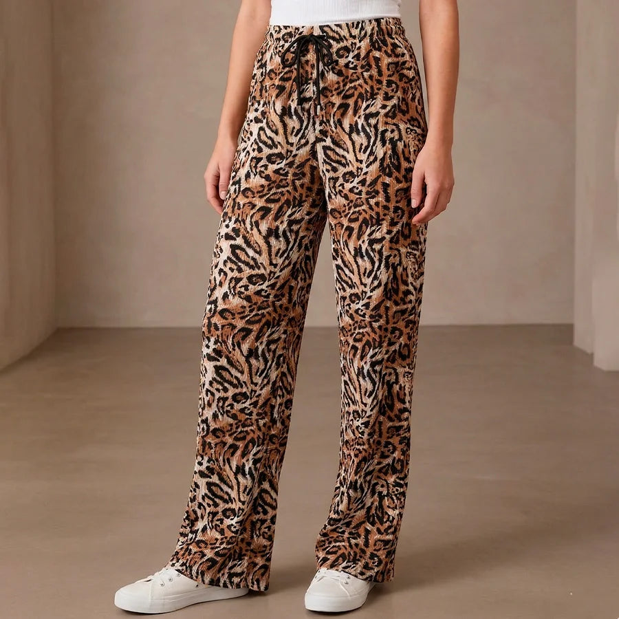 Pantalón Wide Leg Comfort con Ajuste de Agujetas