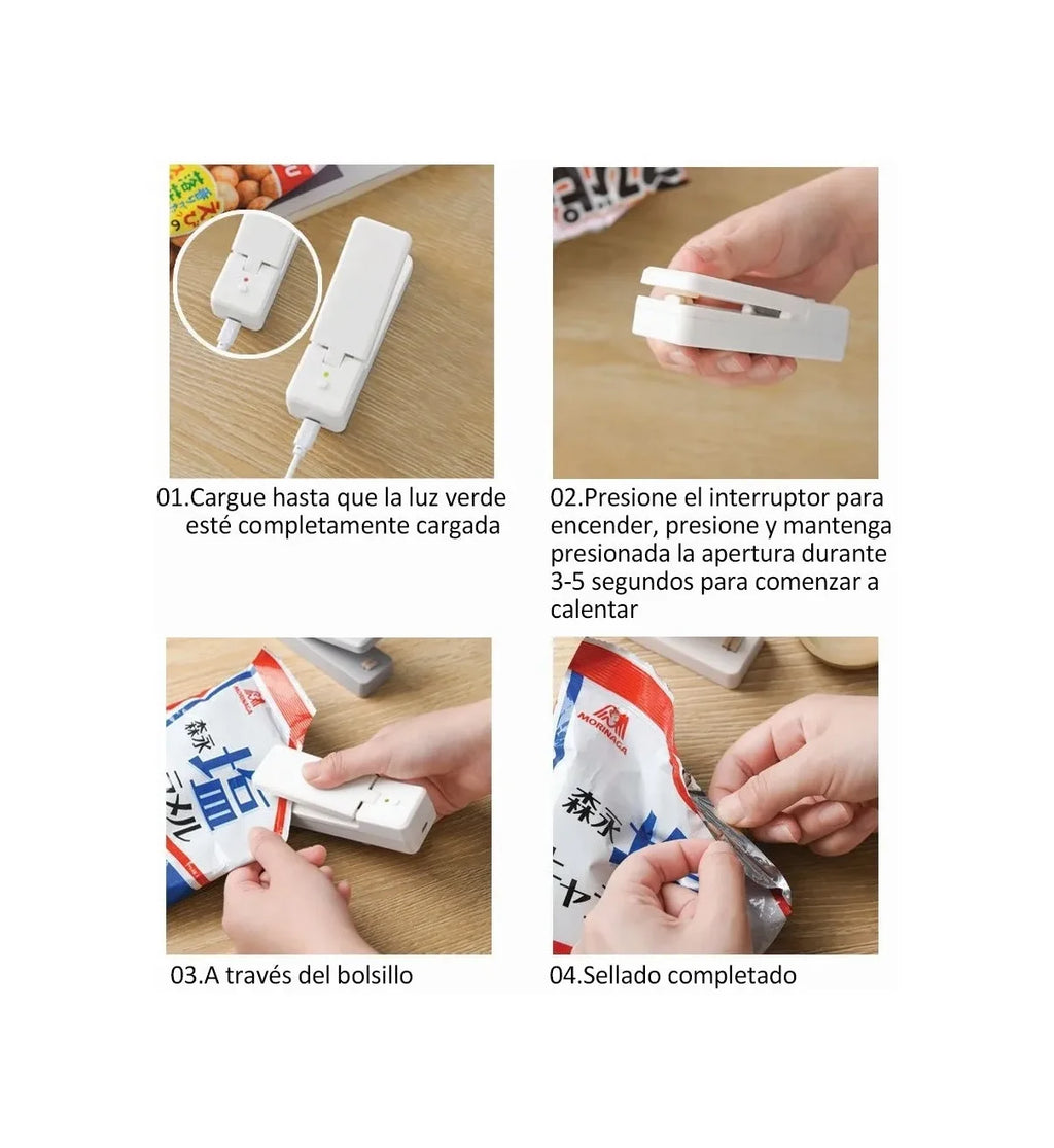 Mini Máquina De Sellado De Bolsas Lab.G De Plástico Blanco