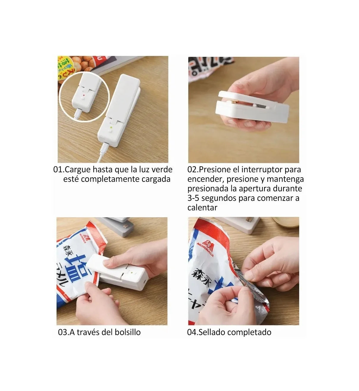 Mini Máquina De Sellado De Bolsas Lab.G De Plástico Blanco
