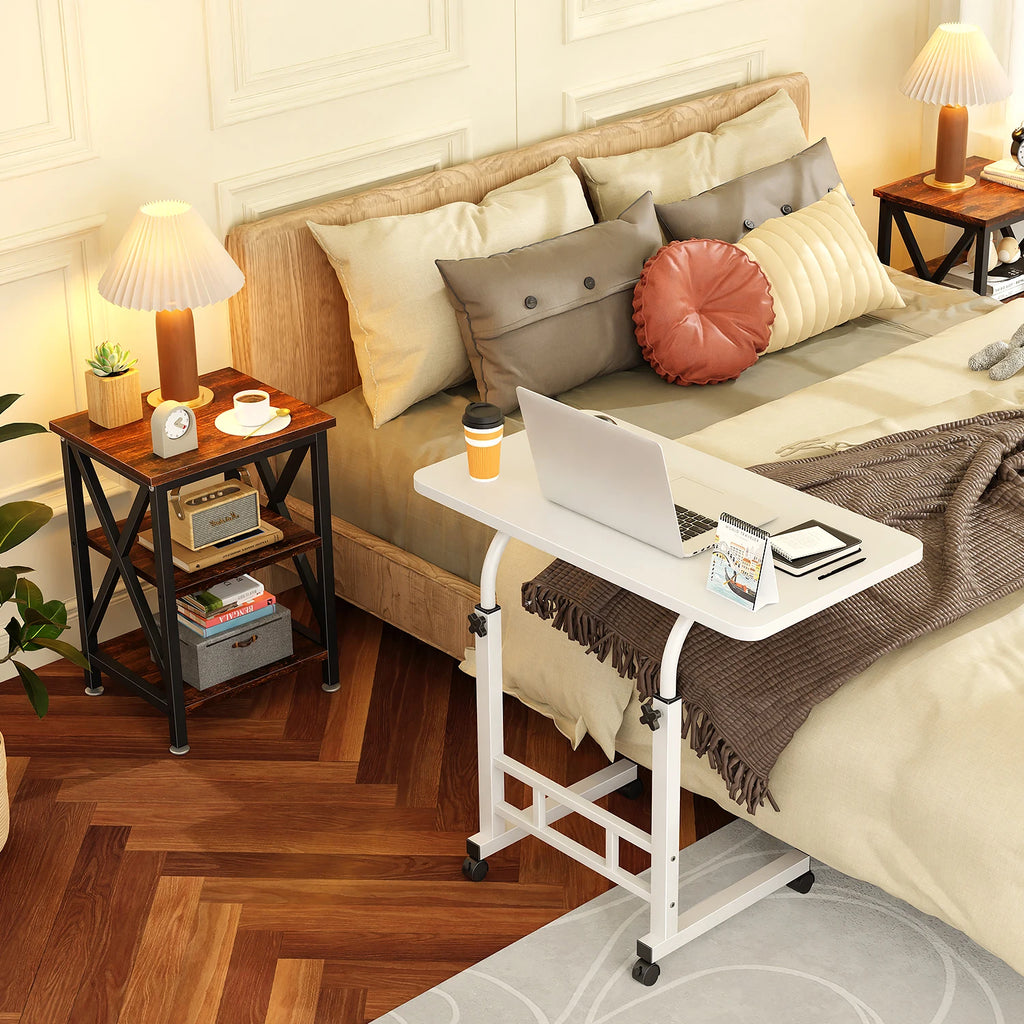 Mesas Laterales Con Ruedas Soportes Para Laptops Con Ruedas Y De Altura Ajustable,60x40x90cm Mesas De Reunión,mesas Laterales,ajustable Escritorio Mesas Para Jardin Altura Ajustable Mesa Laterales Escritorio