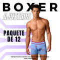 12 Piezas Boxer Caballero Mayoreo Tela Suave Cómodos y Ajustables Económicos Ligeros Diferentes Modelos