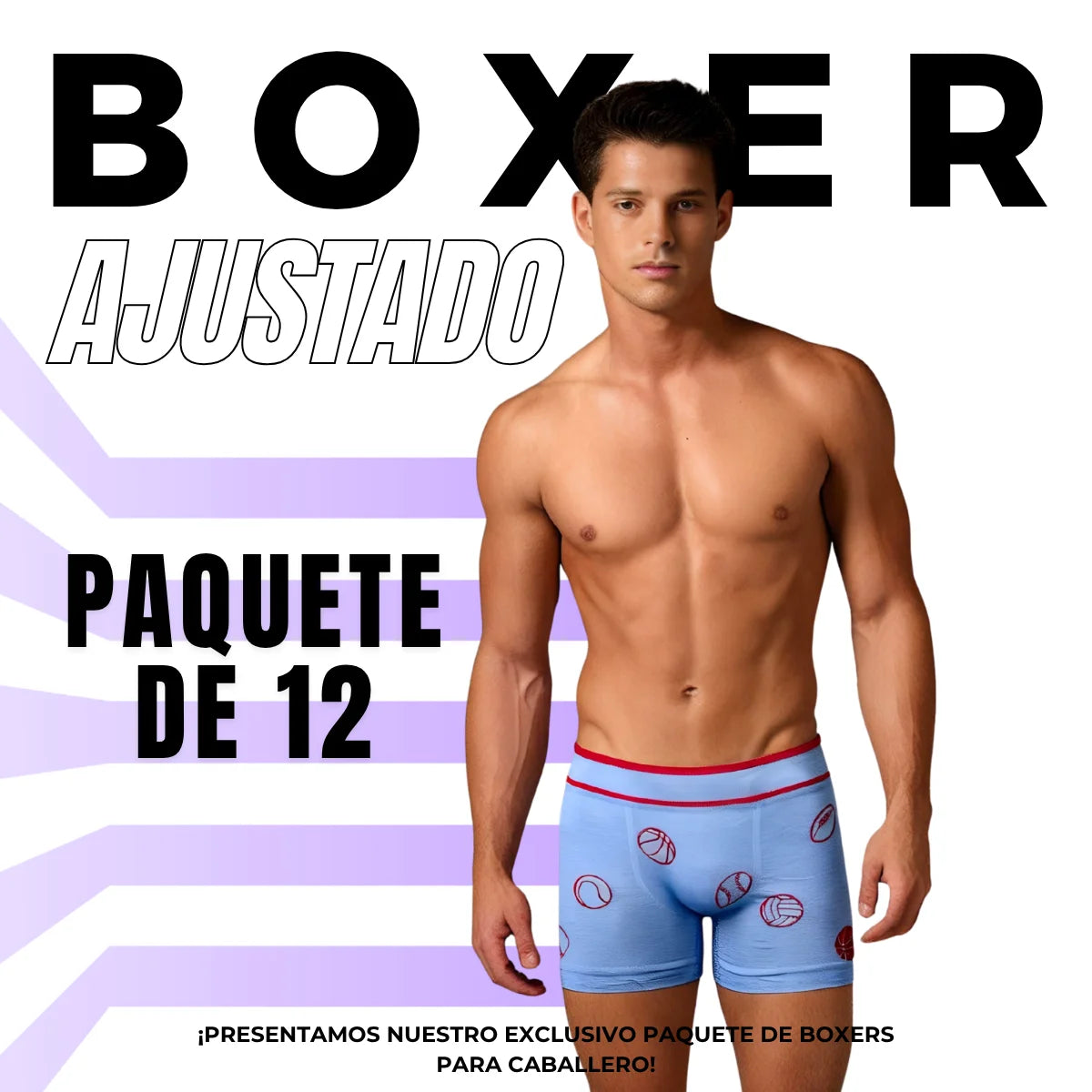 12 Piezas Boxer Caballero Mayoreo Tela Suave Cómodos y Ajustables Económicos Ligeros Diferentes Modelos