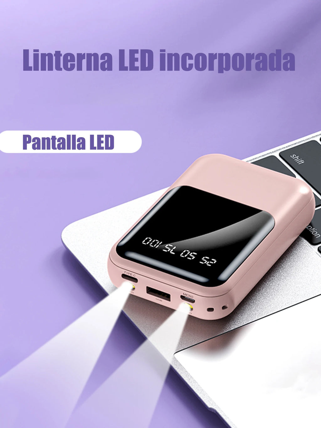 Power Bank Batería Portátil 20000mah YISEN Carga rápida Pantalla LED digital cargador portátil Con Luz LED