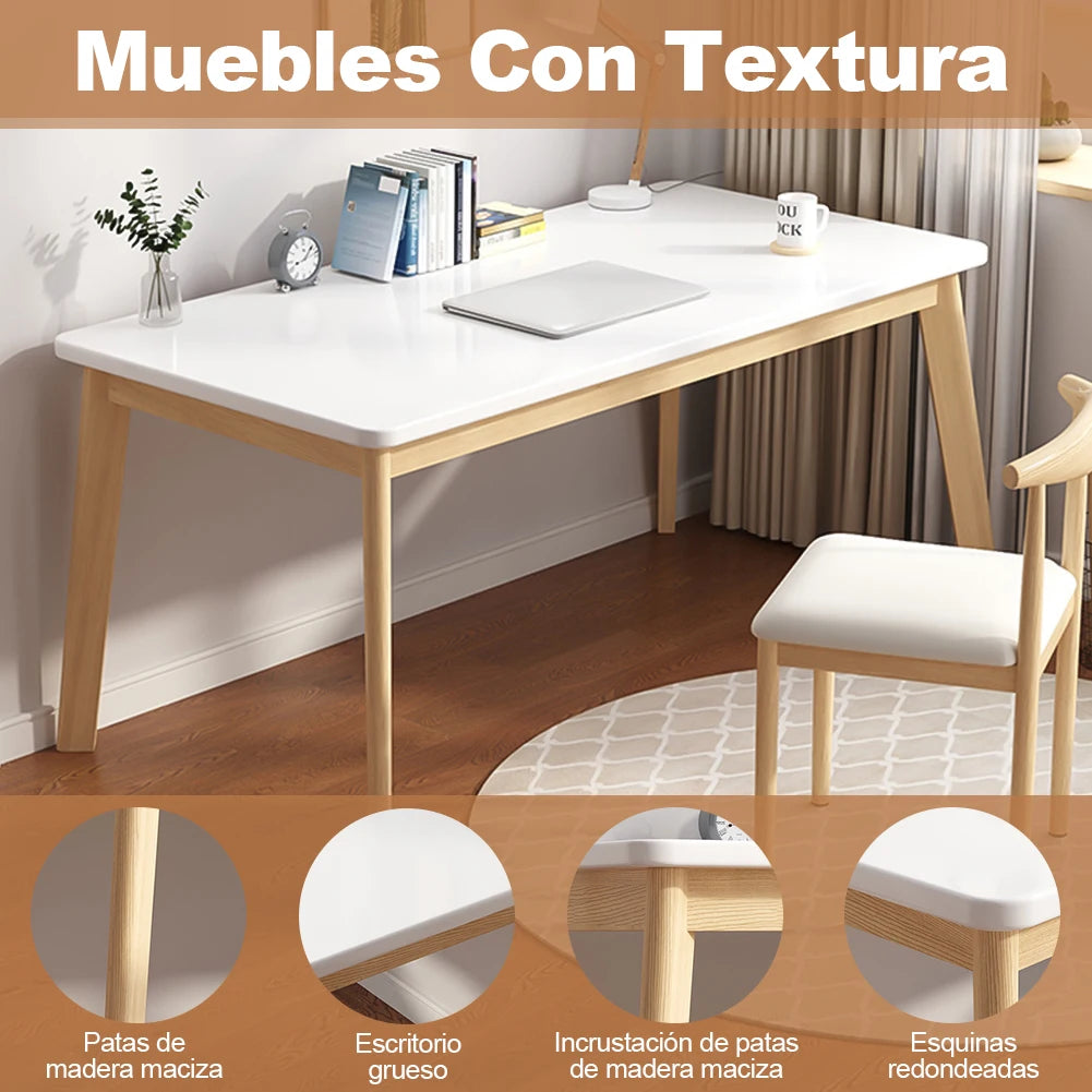 Mesa Para Comedor Moderno Minimalista Madera Mesas De Reunión Escritorio Para Computadora Escritorio De Oficina Mesas Laterales Mesas Para Jardin 100*60*75cm