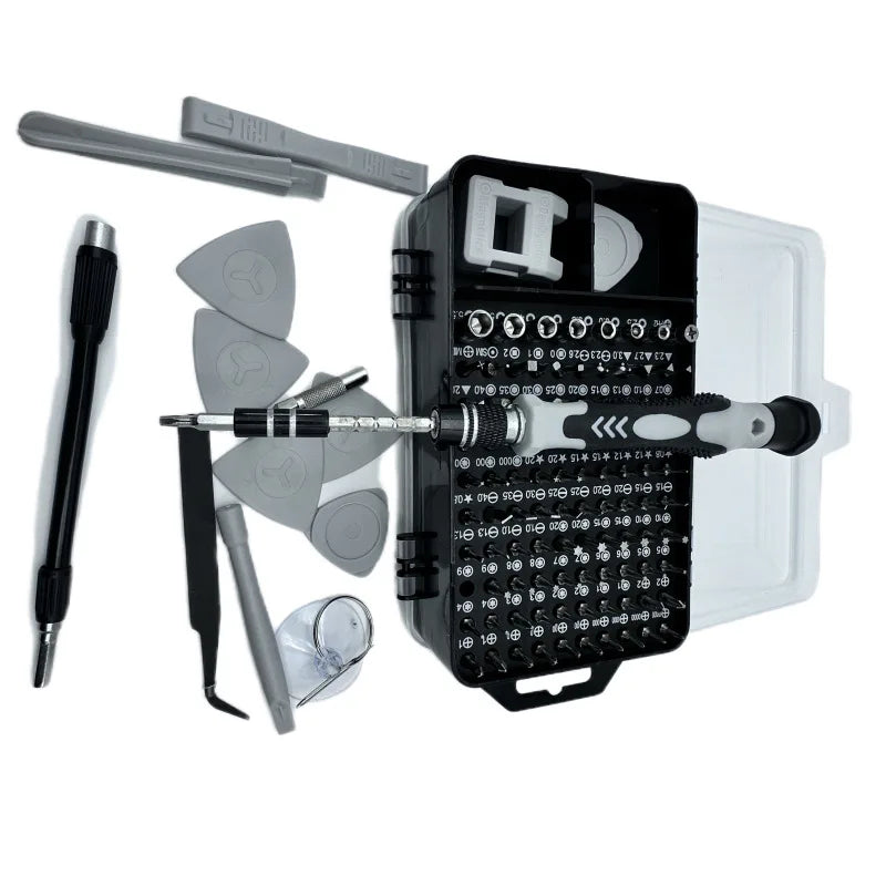 Juego de destornilladores de precisión 115 en 1, kit de herramientas multifuncional para computadora, portátil, teléfono, MacBook y dispositivos domésticos.