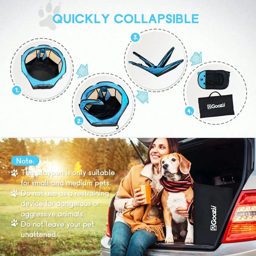 Plegable Duradero Y Portátil Lona De Oxford Valla De La Sala De Partos Para Mascotas Nido De Gato De Jaula De Perro Octogonal