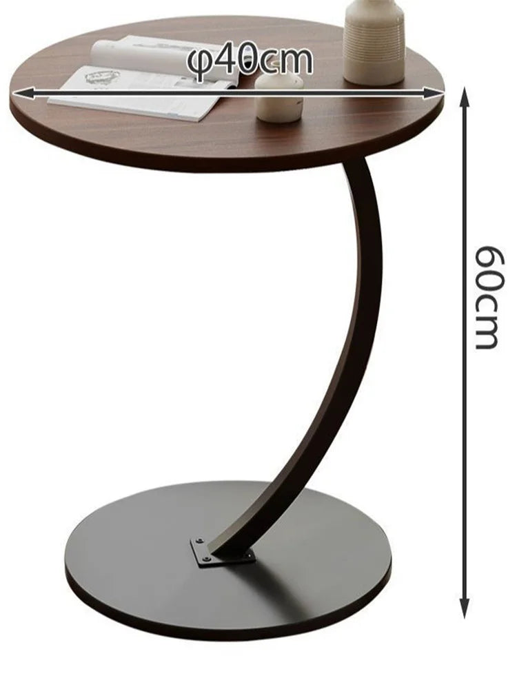 Popular mesa auxiliar/minimesa de café con estilo minimalista, con estantería de almacenamiento, mesa auxiliar de sofá móvil, diseño moderno y simple para dormitorio, hotel, balcón