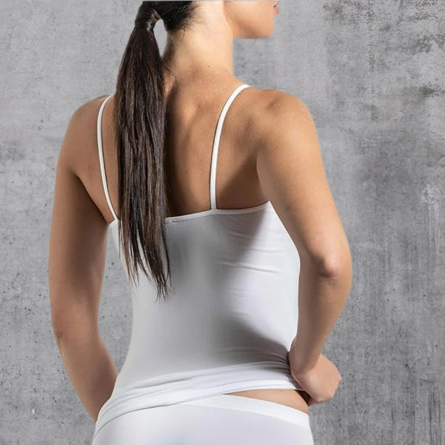 Set de 2 Camisetas Para Dama Con Tirantes Finos, Facil De Combinar, Perfecta Para usarse Por Debajo De Alguna Prenda