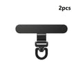 2 piezas de 360 °   Conectores giratorios de acero inoxidable para colgar teléfonos móviles, parches metálicos de seguridad para pulseras de teléfono móvil