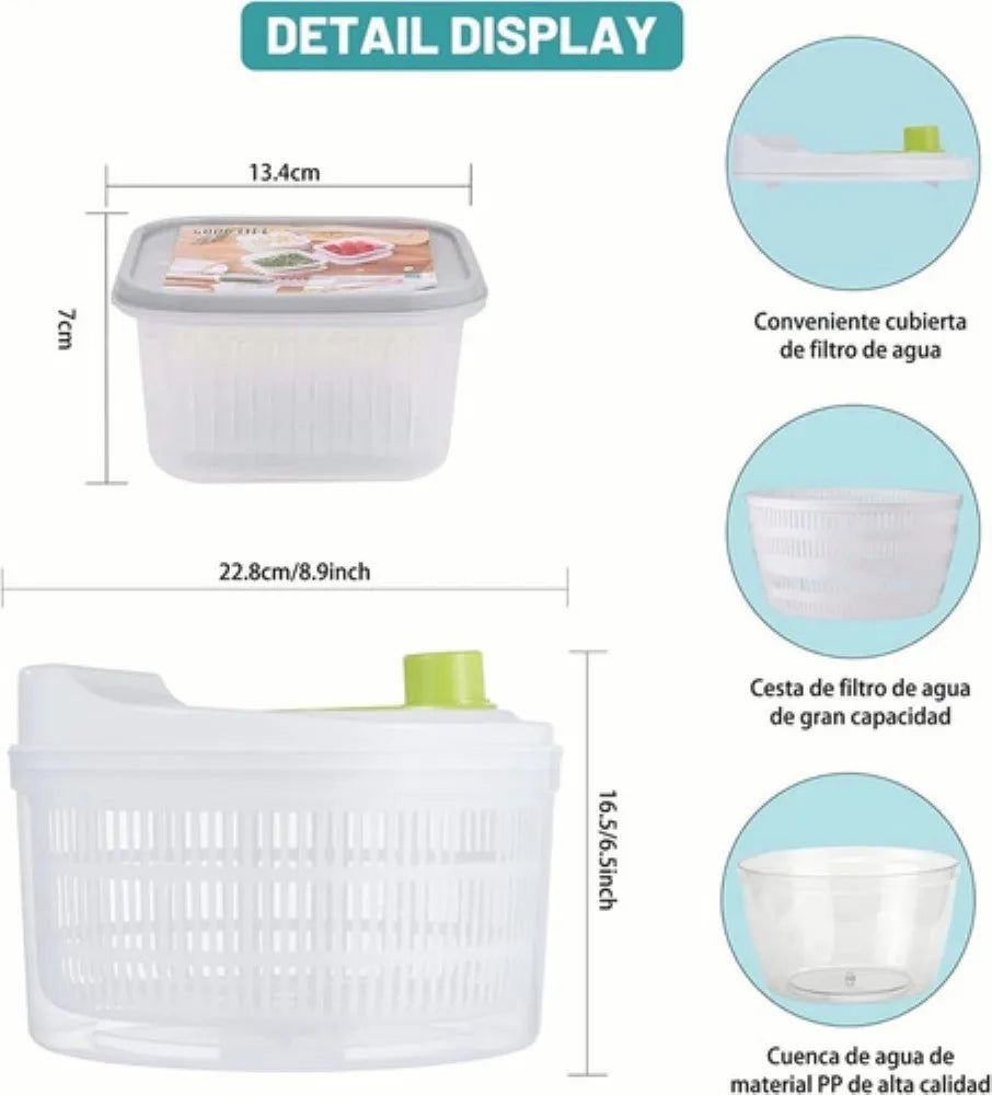 Centrifugador De Verduras | Secador De Lechuga Para Cocina Blanco Lab.G