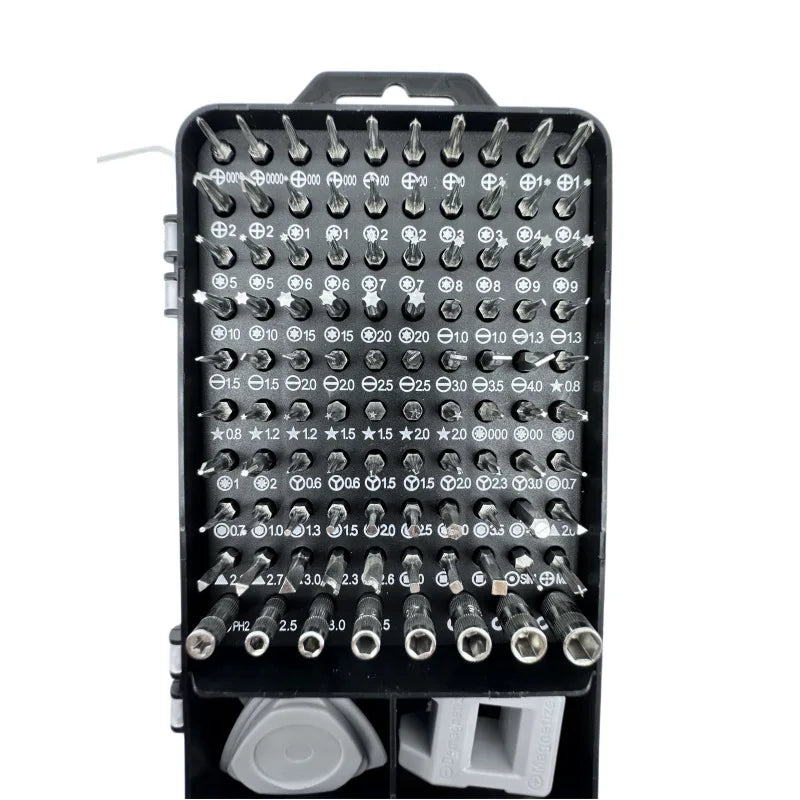 Juego de destornilladores de precisión 115 en 1, kit de herramientas multifuncional para computadora, portátil, teléfono, MacBook y dispositivos domésticos.