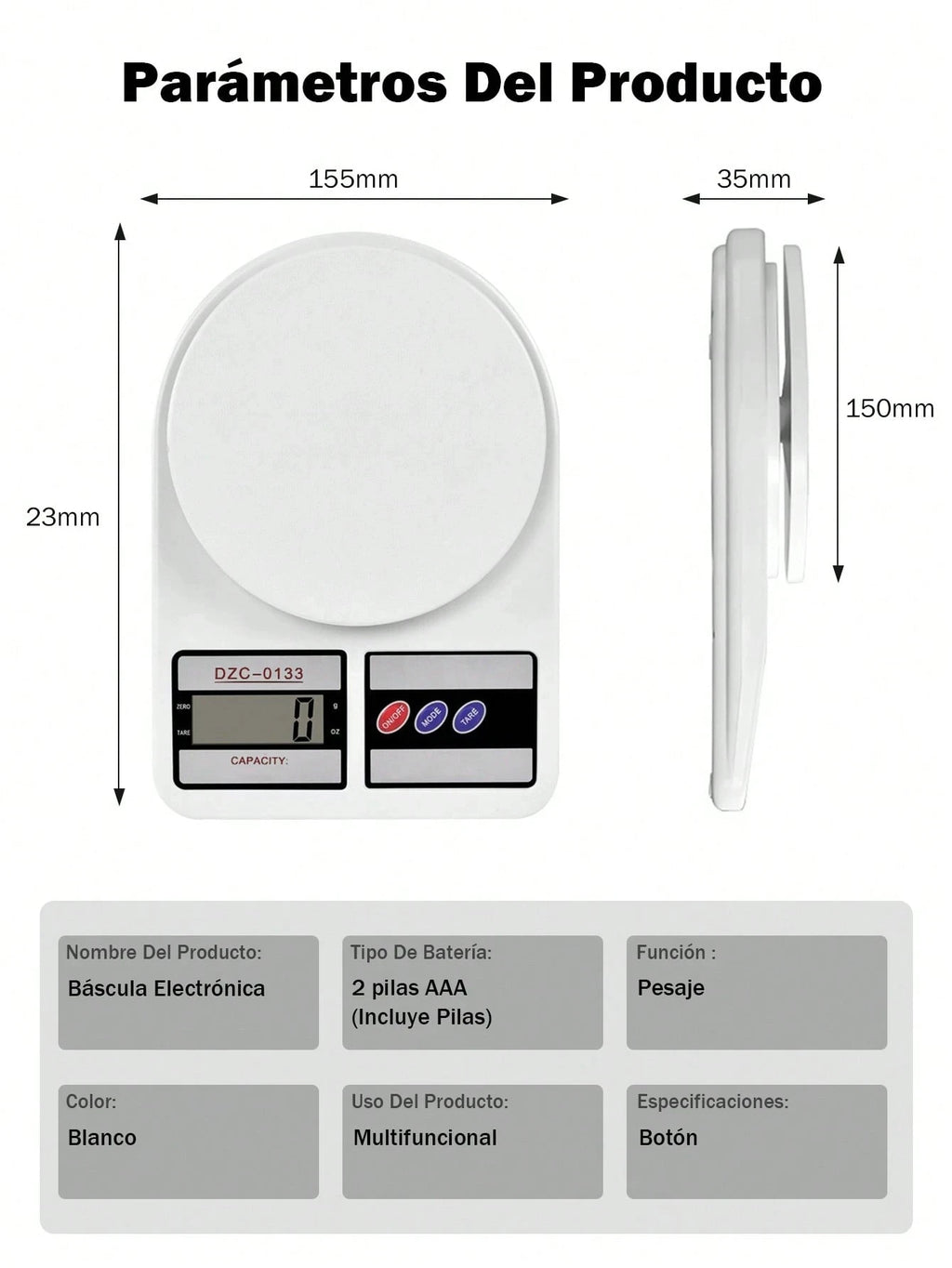 Bascula Cocina Digital De Cocina Bascula Digital Gramera De Cocina Pesa De 1 Gramo A 5 Kilos