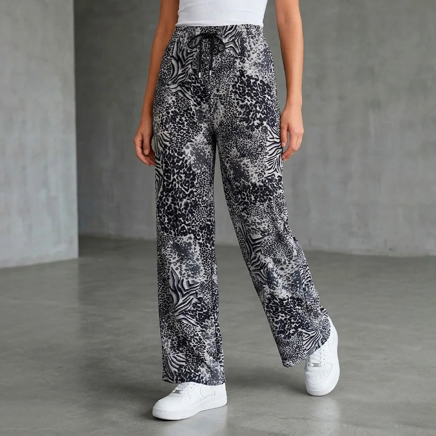 Pantalón Wide Leg con Ajuste de Cordón – Estilo y Comodidad Total